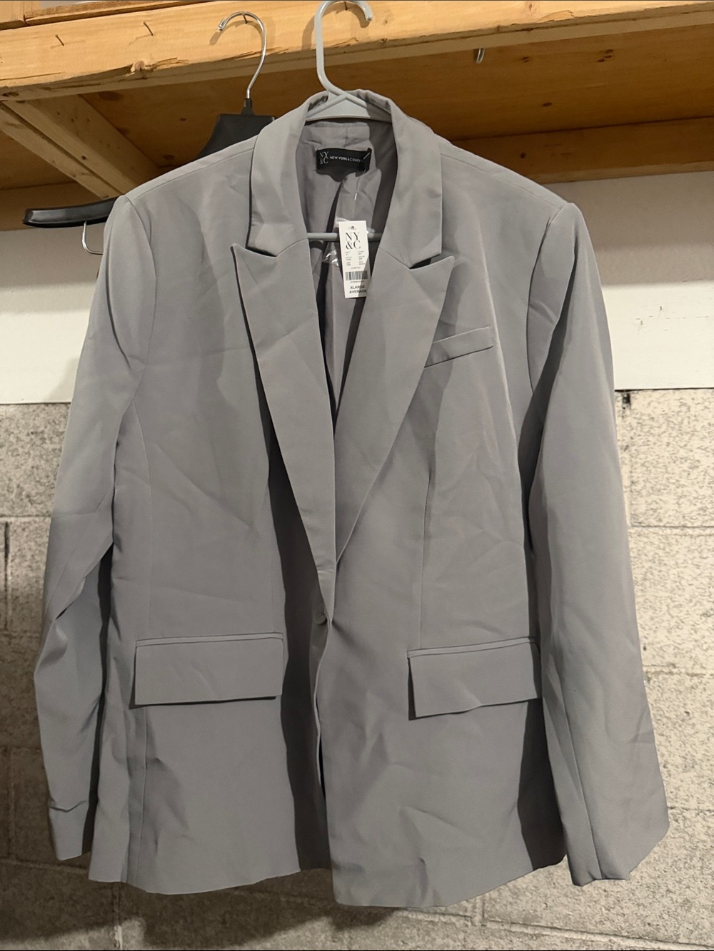 New York & Company Light Gray Women's Tailored Blazer